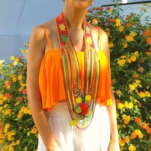 One of kind headed necklace